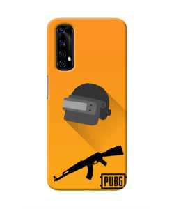 PUBG Helmet and Gun Realme 7 Real 4D Back Cover