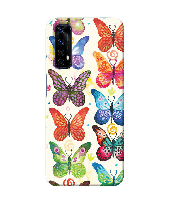 Abstract Butterfly Print Realme 7 Back Cover