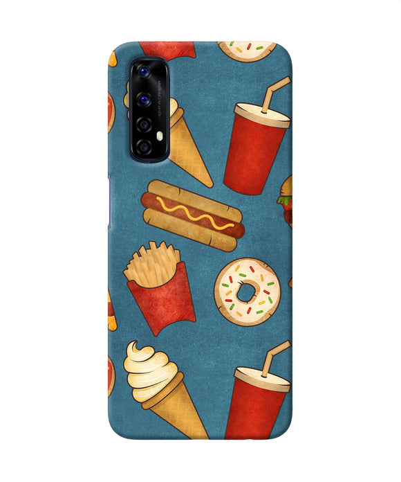 Abstract Food Print Realme 7 Back Cover