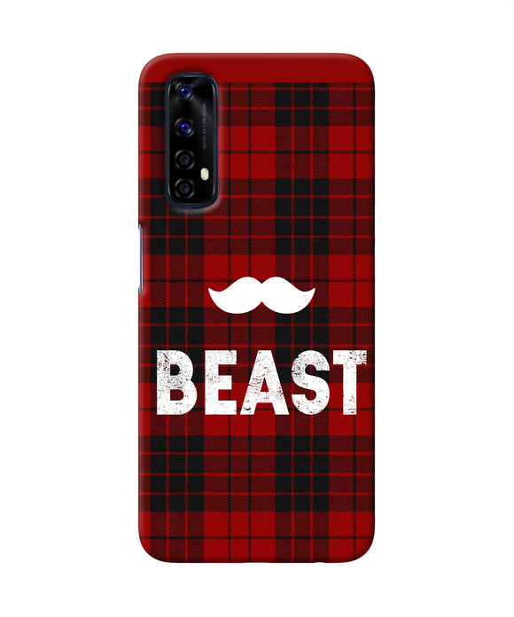 Beast Red Square Realme 7 Back Cover