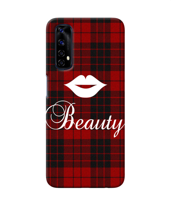 Beauty Red Square Realme 7 Back Cover