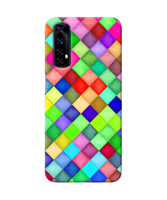 Abstract Colorful Squares Realme 7 Back Cover