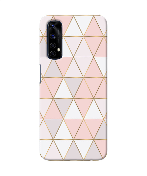 Abstract Pink Triangle Pattern Realme 7 Back Cover