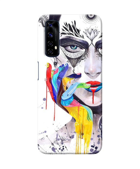 Girl Color Hand Realme 7 Back Cover