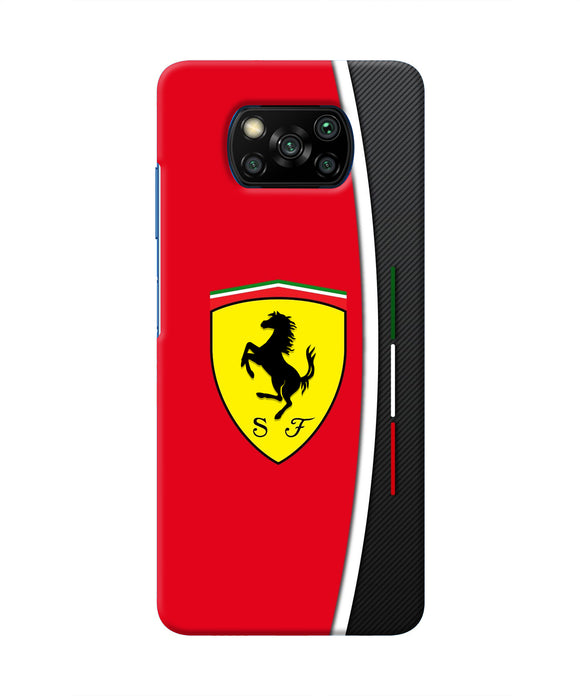 Ferrari Abstract Red Poco X3/X3 Pro Real 4D Back Cover