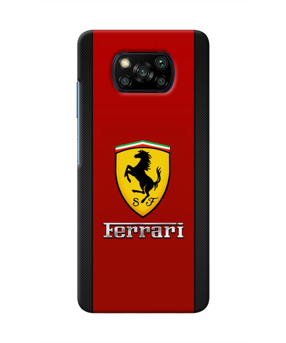 Ferrari Abstract Maroon Poco X3/X3 Pro Real 4D Back Cover