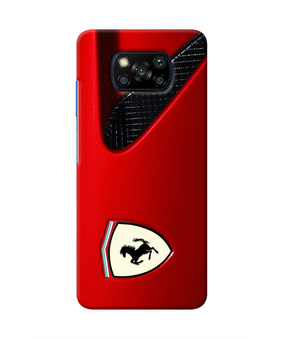 Ferrari Hood Poco X3/X3 Pro Real 4D Back Cover