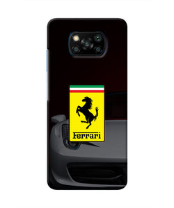 White Ferrari Poco X3/X3 Pro Real 4D Back Cover