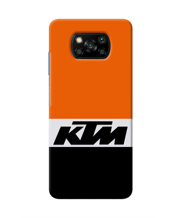 KTM Colorblock Poco X3/X3 Pro Real 4D Back Cover