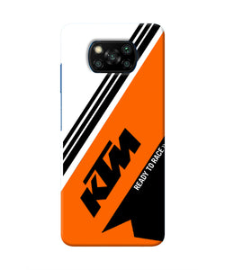 KTM Abstract Poco X3/X3 Pro Real 4D Back Cover