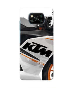 KTM Bike Poco X3/X3 Pro Real 4D Back Cover