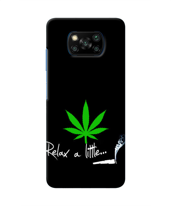 Weed Relax Quote Poco X3/X3 Pro Real 4D Back Cover