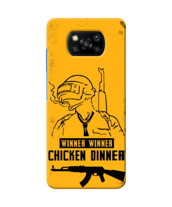 PUBG Chicken Dinner Poco X3/X3 Pro Real 4D Back Cover