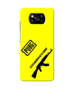 PUBG AKM Gun Poco X3/X3 Pro Real 4D Back Cover