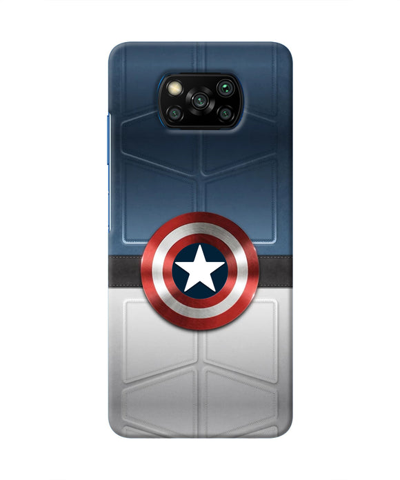 Captain America Suit Poco X3/X3 Pro Real 4D Back Cover