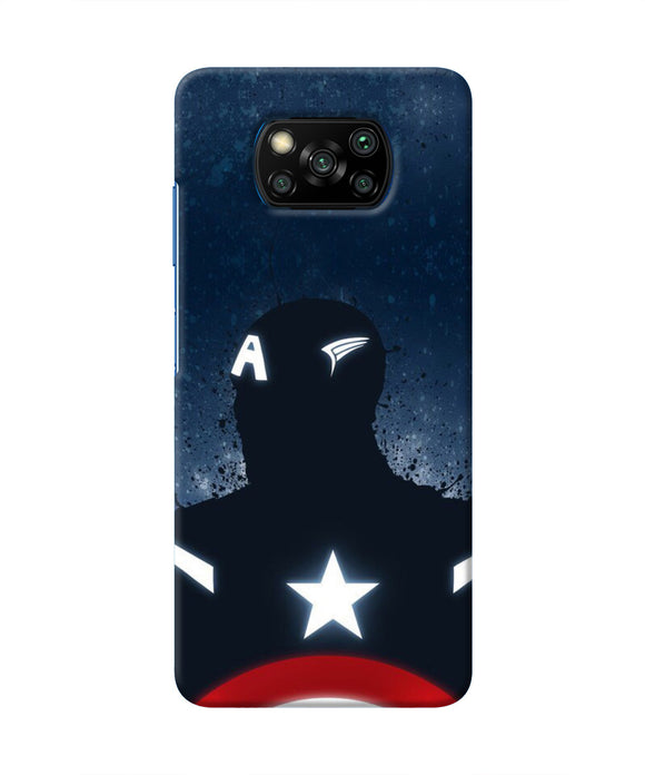 Captain america Shield Poco X3/X3 Pro Real 4D Back Cover