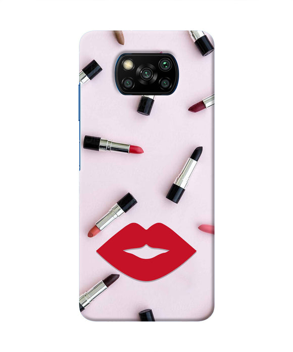 Lips Lipstick Shades Poco X3/X3 Pro Real 4D Back Cover