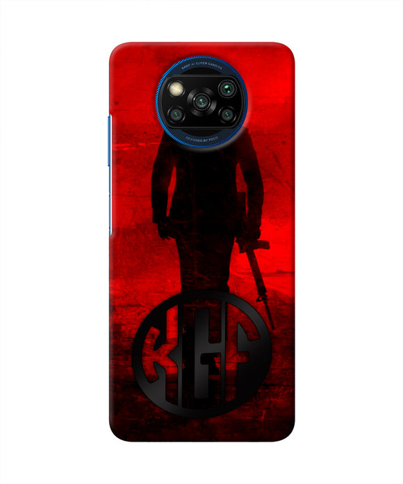 Rocky Bhai K G F Chapter 2 Logo Poco X3/X3 Pro Real 4D Back Cover
