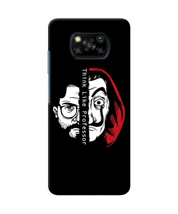 Money Heist Think Like Professor Poco X3/X3 Pro Back Cover