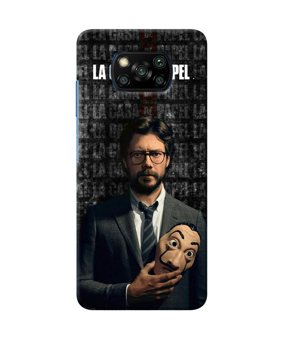 Money Heist Professor with Mask Poco X3/X3 Pro Back Cover