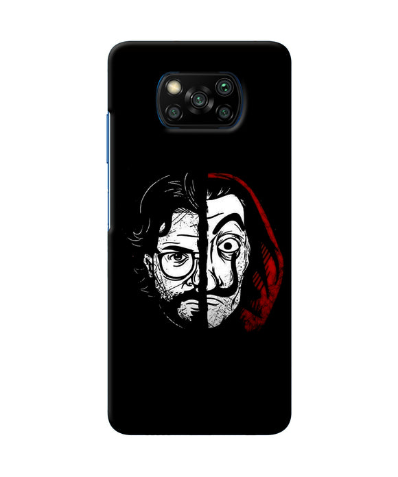 Money Heist Professor Mask Sketch Poco X3/X3 Pro Back Cover