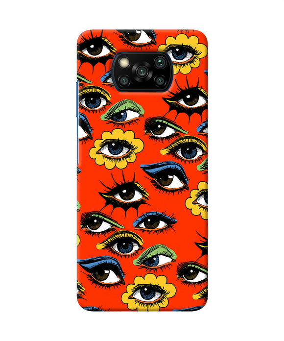 Abstract Eyes Pattern Poco X3/X3 Pro Back Cover