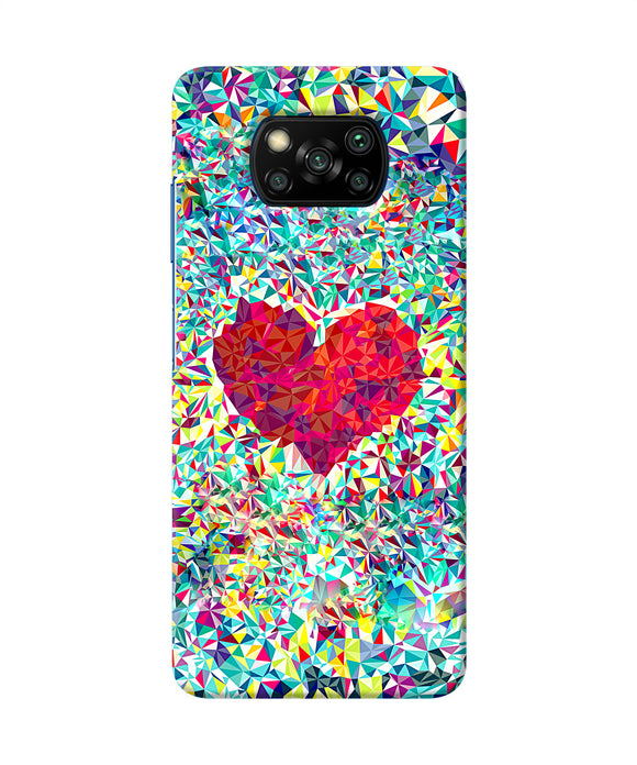 Red Heart Print Poco X3/X3 Pro Back Cover