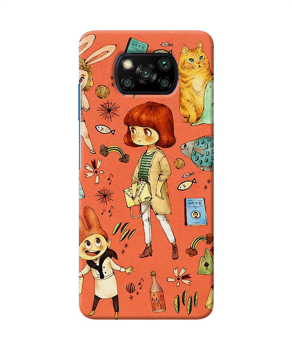 Canvas Little Girl Print Poco X3/X3 Pro Back Cover