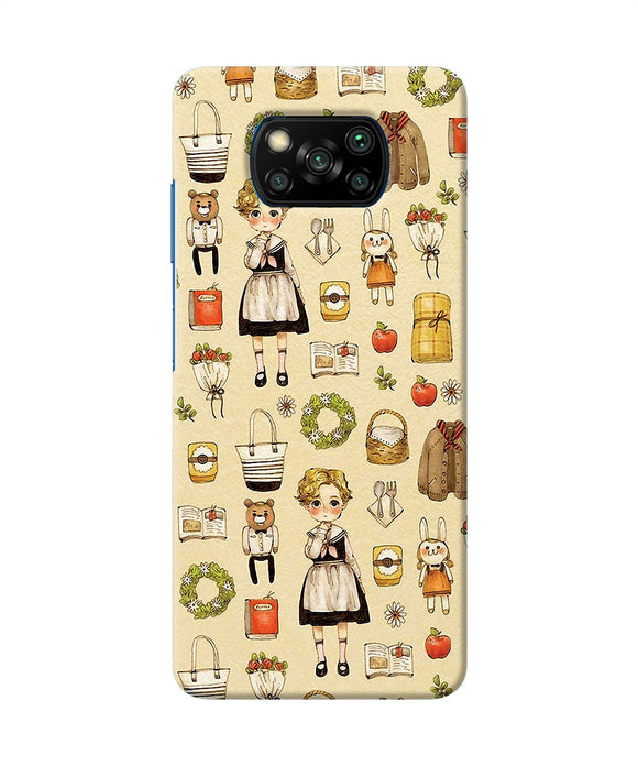 Canvas Girl Print Poco X3/X3 Pro Back Cover