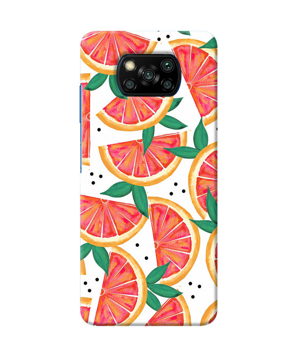 Abstract Orange Print Poco X3/X3 Pro Back Cover