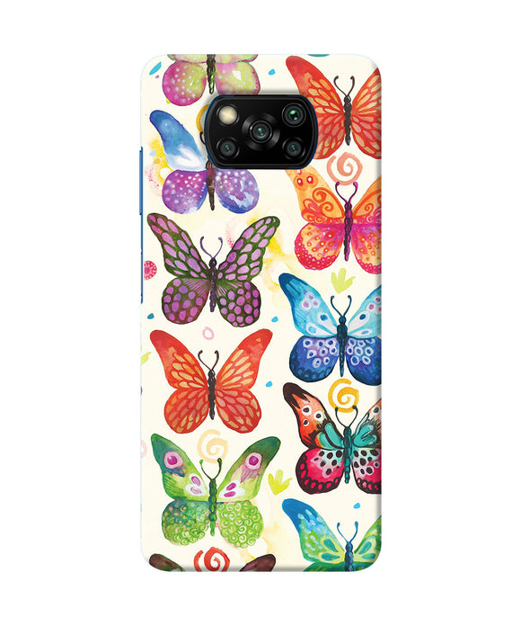 Abstract Butterfly Print Poco X3/X3 Pro Back Cover