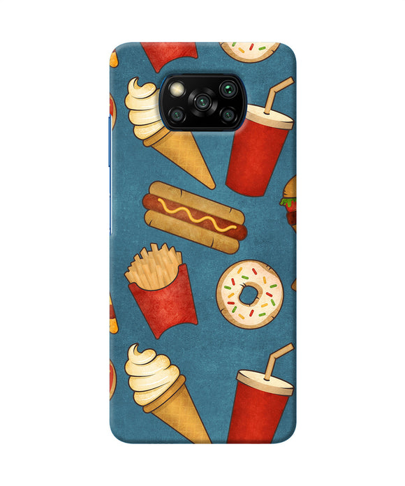 Abstract Food Print Poco X3/X3 Pro Back Cover