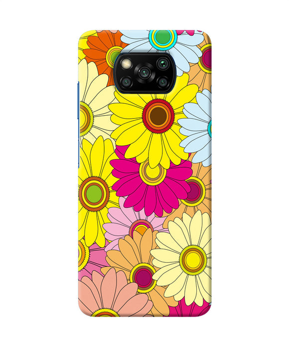 Abstract Colorful Flowers Poco X3/X3 Pro Back Cover