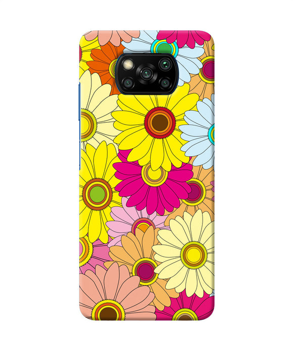Abstract Colorful Flowers Poco X3/X3 Pro Back Cover