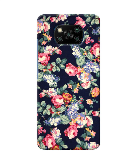 Natural Flower Print Poco X3/X3 Pro Back Cover