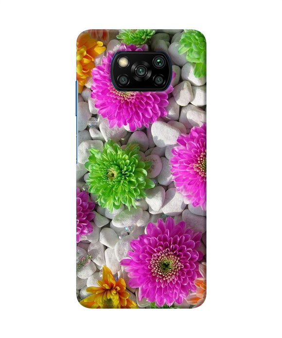 Natural Flower Stones Poco X3/X3 Pro Back Cover