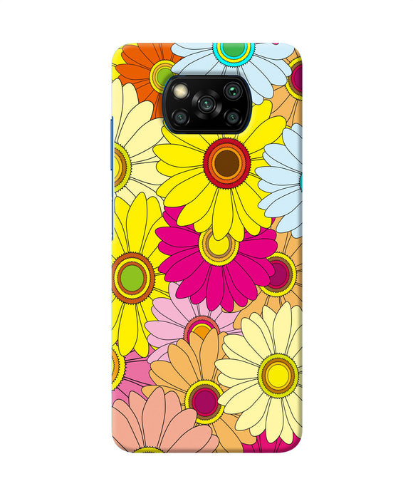 Abstract Colorful Flowers Poco X3/X3 Pro Back Cover