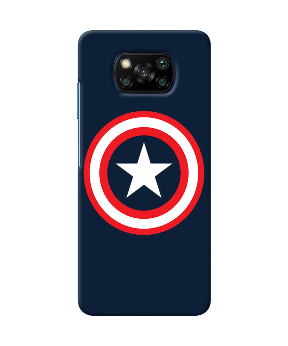 Captain America Logo Poco X3/X3 Pro Back Cover