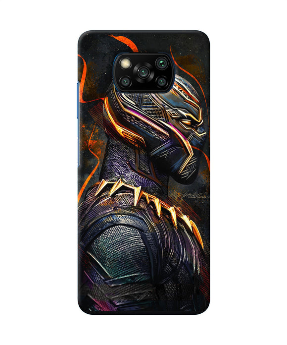 Black Panther Side Face Poco X3/X3 Pro Back Cover