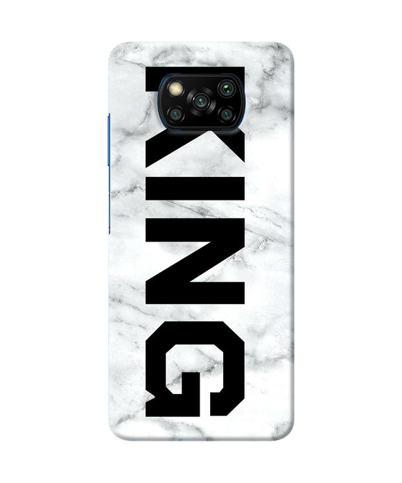 King Marble Text Poco X3/X3 Pro Back Cover