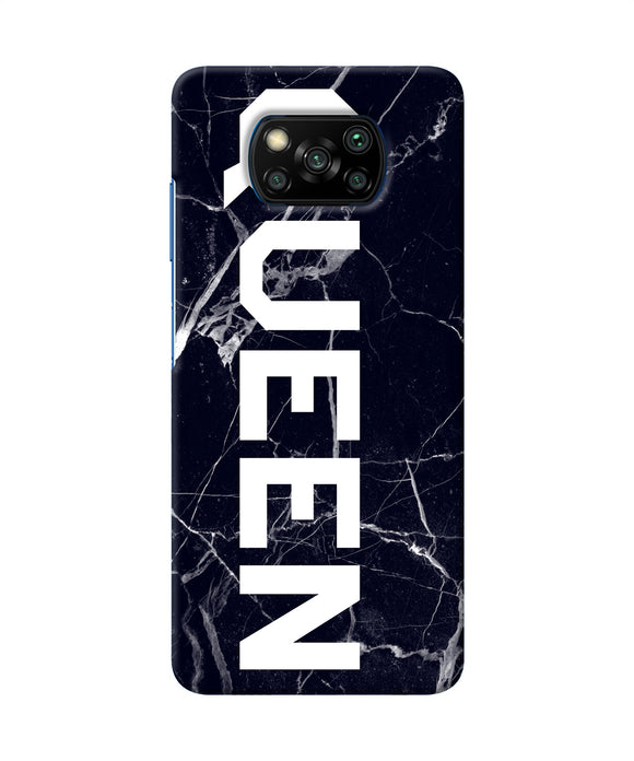 Queen Marble Text Poco X3/X3 Pro Back Cover