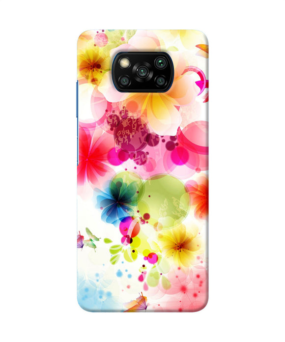 Flowers Print Poco X3/X3 Pro Back Cover