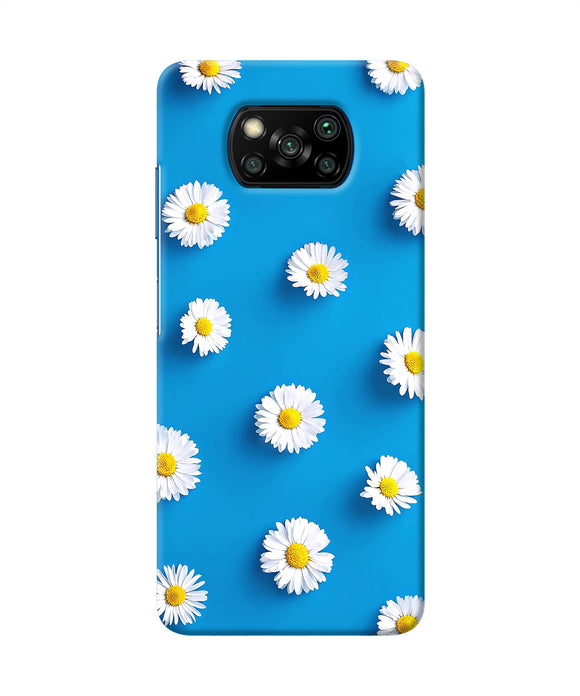 White Flowers Poco X3/X3 Pro Back Cover