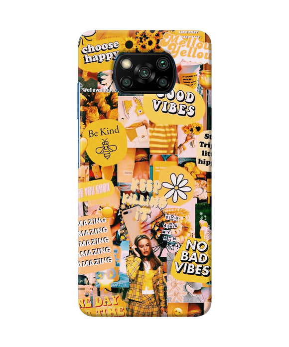 Good Vibes Poster Poco X3/X3 Pro Back Cover