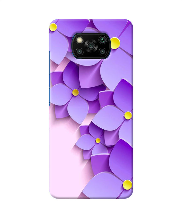 Violet Flower Craft Poco X3/X3 Pro Back Cover