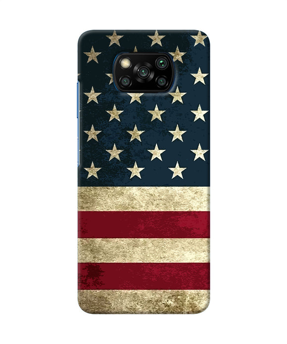 Vintage Us Flag Poco X3/X3 Pro Back Cover