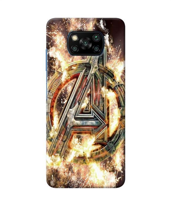 Avengers Burning Logo Poco X3/X3 Pro Back Cover