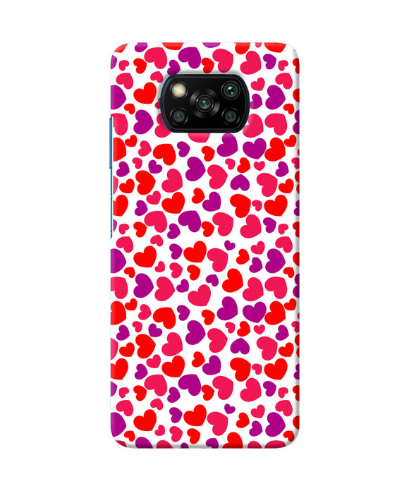 Red Heart Canvas Print Poco X3/X3 Pro Back Cover