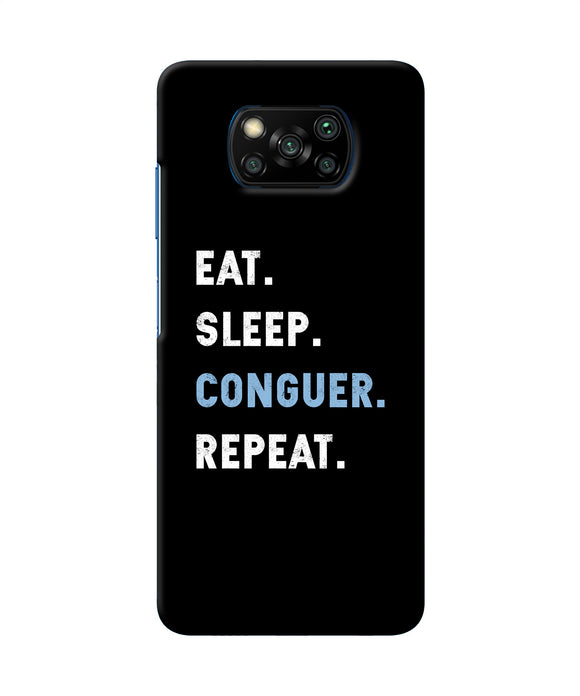 Eat Sleep Quote Poco X3/X3 Pro Back Cover