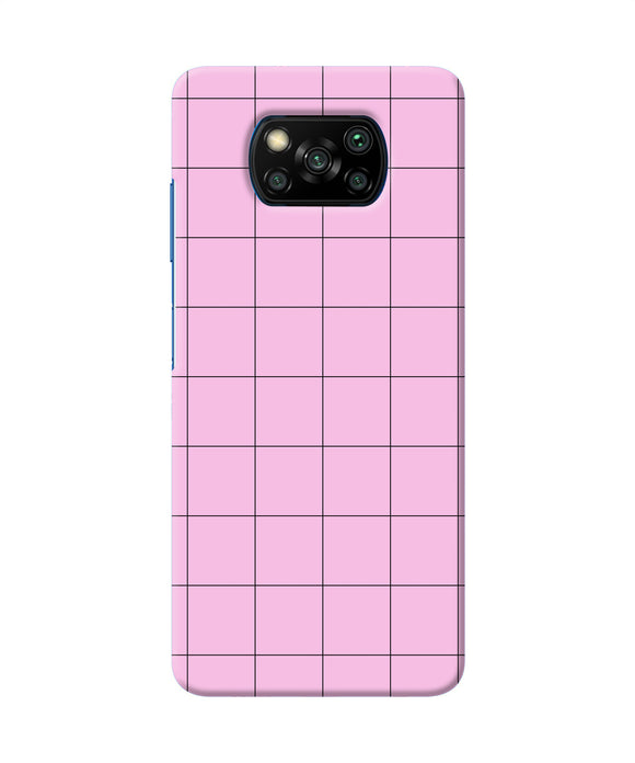 Pink Square Print Poco X3/X3 Pro Back Cover